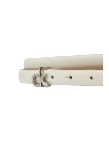 Ceinture blanche cuir femme Calvin Klein