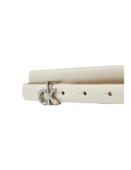Ceinture blanche cuir femme Calvin Klein