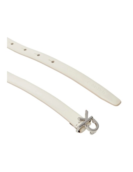 Ceinture blanche cuir femme Calvin Klein