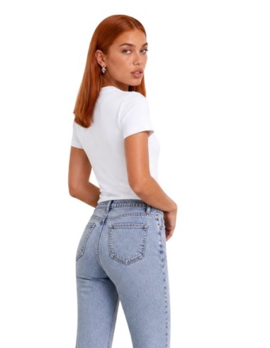 T-shirt blanc imprimé Calvin Klein Jeans femme