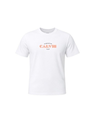 T-shirt blanc imprimé Calvin Klein Jeans femme