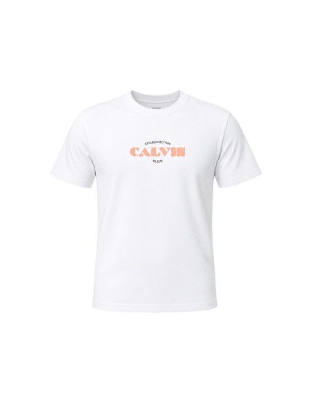 T-shirt blanc imprimé Calvin Klein Jeans femme