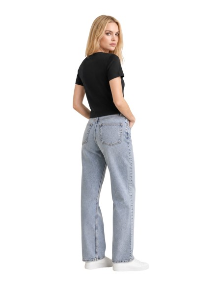 T-shirt noir imprimé Calvin Klein Jeans femme