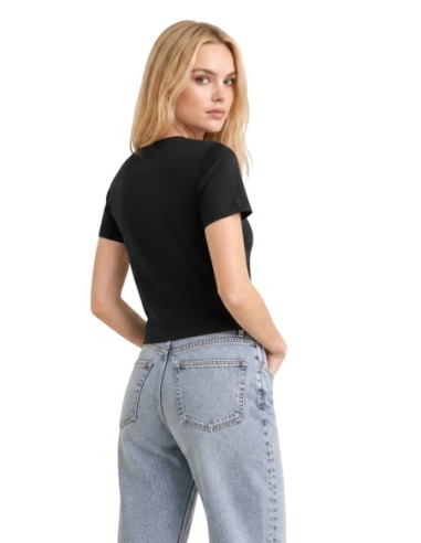 T-shirt noir imprimé Calvin Klein Jeans femme