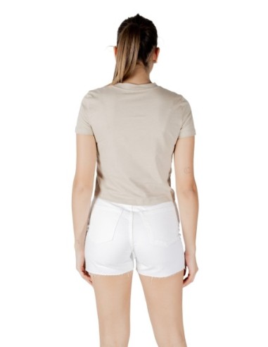 T-shirt beige coton bio Calvin Klein femme