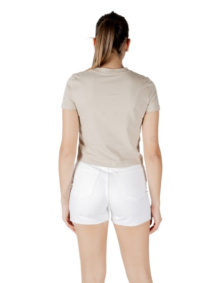 T-shirt beige coton bio Calvin Klein femme