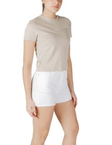 T-shirt beige coton bio Calvin Klein femme