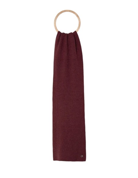 Écharpe bordeaux laine-cachemire Calvin Klein femme