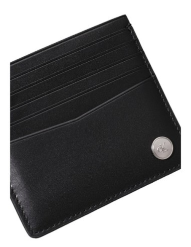 Portefeuille Calvin Klein cuir noir signature