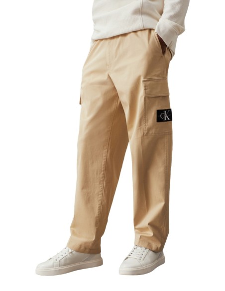 Pantalon beige coton stretch Calvin Klein homme