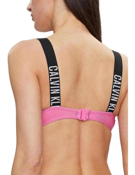 Maillot de bain rose bretelles femme Calvin Klein