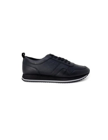 Baskets noires cuir imprimé Calvin Klein homme