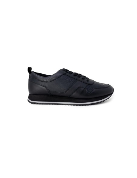 Baskets noires cuir imprimé Calvin Klein homme