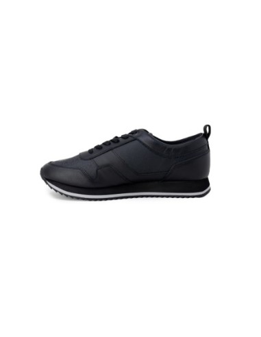 Baskets noires cuir imprimé Calvin Klein homme