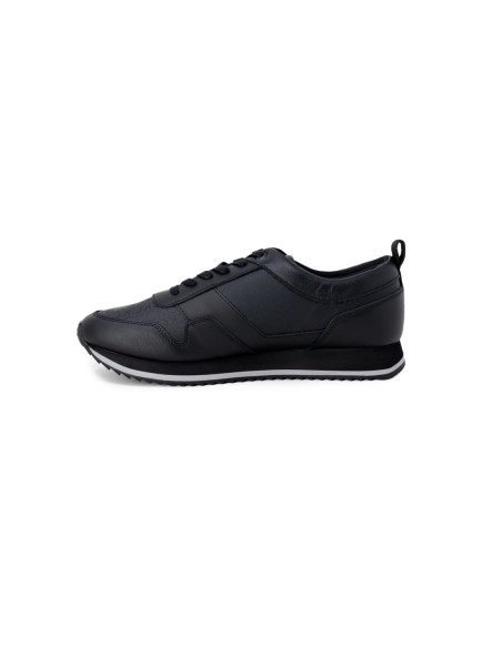 Baskets noires cuir imprimé Calvin Klein homme