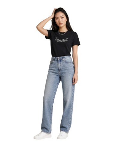 T-shirt noir imprimé Calvin Klein Jeans femme