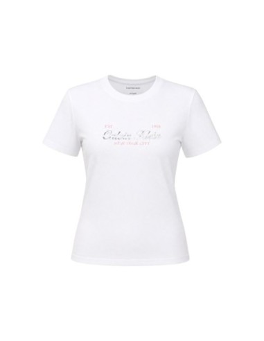 T-shirt blanc imprimé Calvin Klein Jeans femme