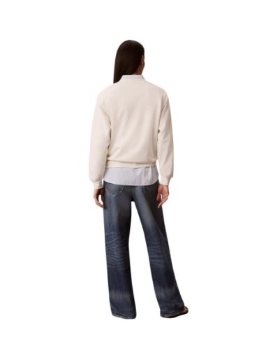 Sweat blanc coton Calvin Klein Jeans femme