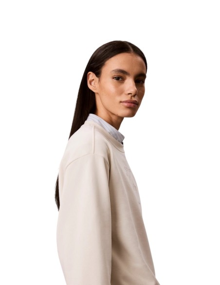 Sweat blanc coton Calvin Klein Jeans femme