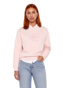 Sweat rose coton Calvin Klein Jeans femme