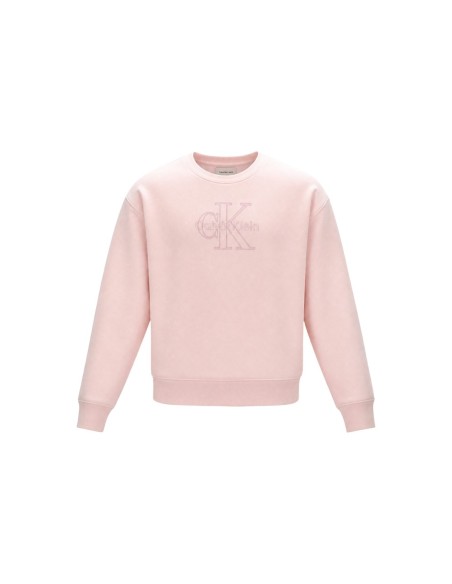 Sweat rose coton Calvin Klein Jeans femme
