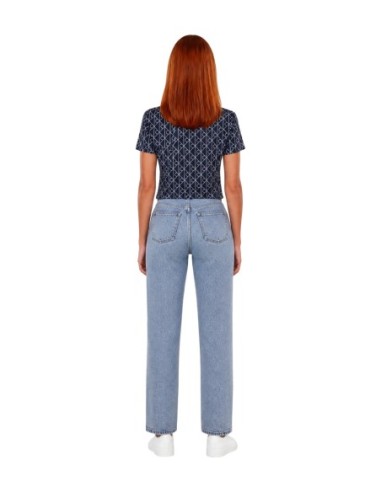 T-shirt bleu géométrique Calvin Klein Jeans femme