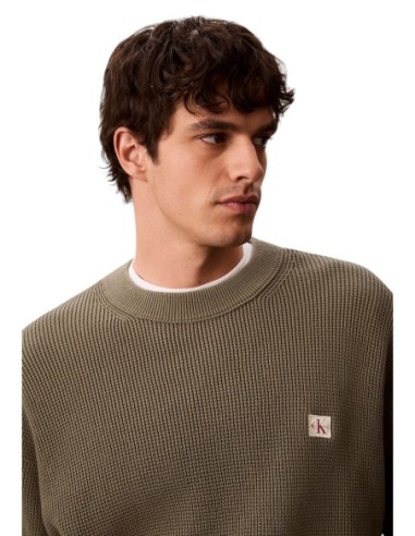 Pull vert coton Calvin Klein Jeans homme