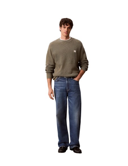 Pull vert coton Calvin Klein Jeans homme