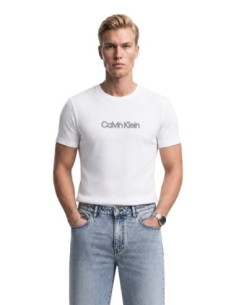 T-shirt blanc imprimé Calvin Klein Jeans homme
