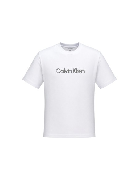 T-shirt blanc imprimé Calvin Klein Jeans homme