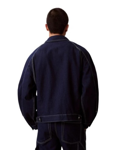 Veste bleue coton-mix Calvin Klein Jeans homme
