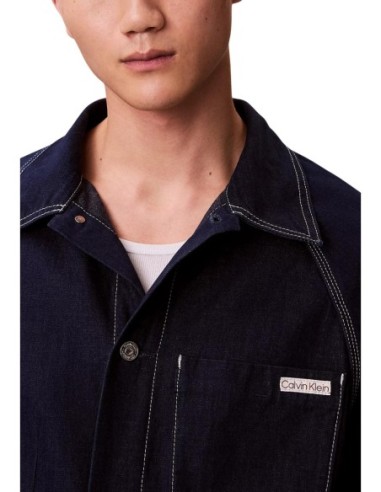 Veste bleue coton-mix Calvin Klein Jeans homme