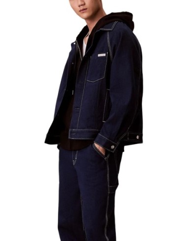 Veste bleue coton-mix Calvin Klein Jeans homme
