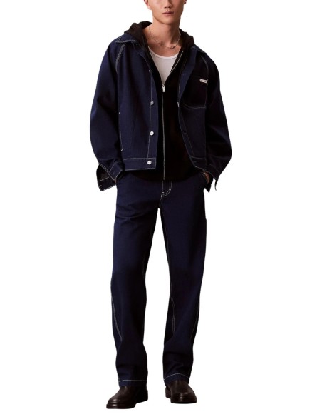 Veste bleue coton-mix Calvin Klein Jeans homme