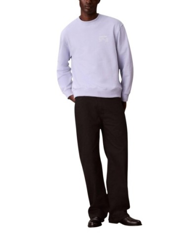 Sweat lilas coton Calvin Klein Jeans homme