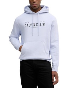 Sweat lilas à capuche Calvin Klein Jeans homme