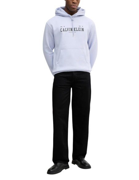 Sweat lilas à capuche Calvin Klein Jeans homme