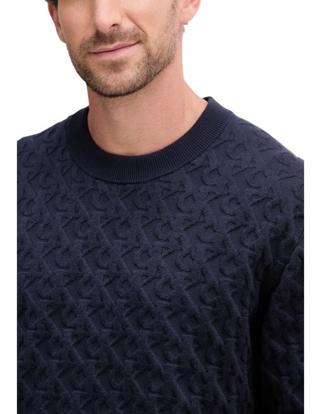 Pull bleu Calvin Klein Jeans homme