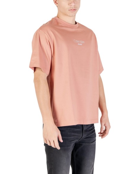 T-shirt rose Calvin Klein Jeans homme