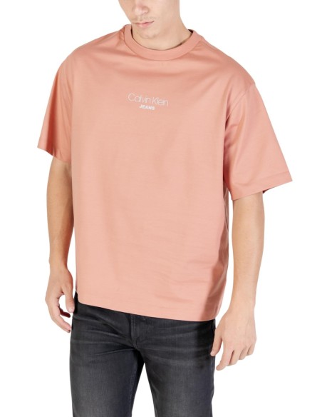 T-shirt rose Calvin Klein Jeans homme