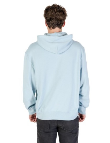 Sweat bleu azur à capuche Calvin Klein Jeans homme