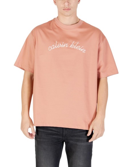 T-shirt rose Calvin Klein Jeans homme