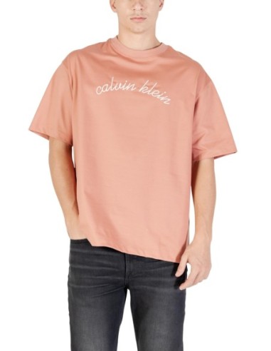 T-shirt rose Calvin Klein Jeans homme