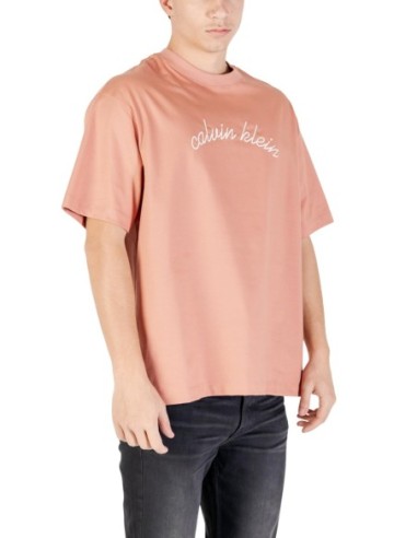T-shirt rose Calvin Klein Jeans homme