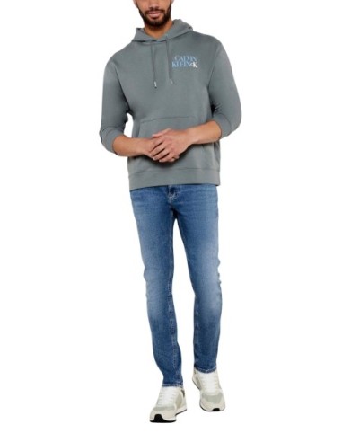 Sweat gris à capuche Calvin Klein Jeans homme