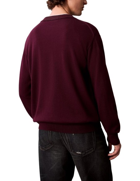 Pull violet Calvin Klein Jeans homme
