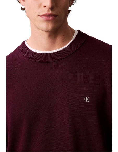 Pull violet Calvin Klein Jeans homme