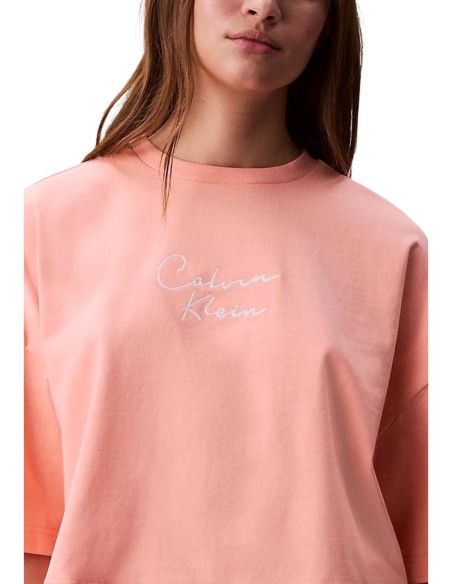 T-shirt orange Calvin Klein Jeans femme