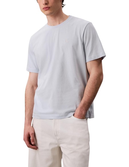 T-shirt bleu azur manches longues Calvin Klein Jeans homme