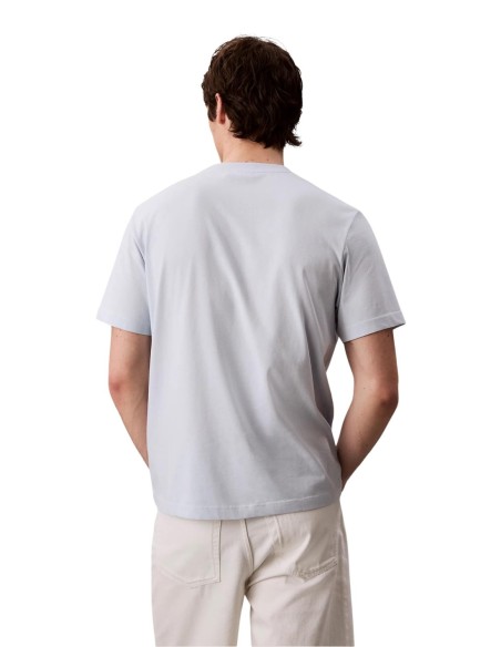 T-shirt bleu azur manches longues Calvin Klein Jeans homme